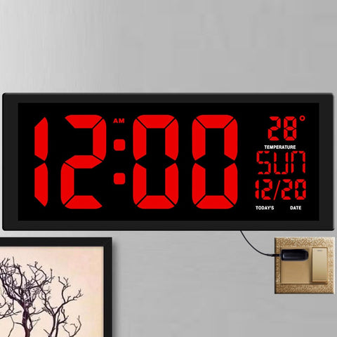 Horloge Murale Digitale à Pile